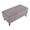 Carly Upholstered 44" Contemporary Bench Ottoman in Espresso Wood and Pewter Fabric — detail view