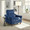 Slope accent chairs & seating in Espresso Wood, Blue Indigo Fabric, featuring upholstered seat