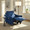Slope accent chairs & seating in Espresso Wood, Blue Indigo Fabric, featuring upholstered seat