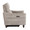 Slope accent chairs & seating in Espresso Wood, Pewter Fabric, side view, featuring upholstered seat