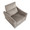 Slope accent chairs & seating in Espresso Wood, Pewter Fabric, top view, featuring upholstered seat