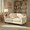 Carly accent chairs & seating in Espresso Wood, Beige Fabric, featuring upholstered seat