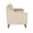 Carly Upholstered 73" Contemporary Sofa in Espresso Wood and Beige Fabric — side view