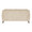 Carly Upholstered 73" Contemporary Sofa in Espresso Wood and Beige Fabric — back view