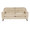 Carly Upholstered 73" Contemporary Sofa in Espresso Wood and Beige Fabric — front view