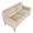 Carly Upholstered 73" Contemporary Sofa in Espresso Wood and Beige Fabric — lifestyle photo 1