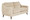 Carly Upholstered 73" Contemporary Sofa in Espresso Wood and Beige Fabric — product view (photo 2)