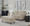 Carly Upholstered 73" Contemporary Sofa in Espresso Wood and Beige Fabric — lifestyle photo 2
