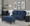 Carly accent chairs & seating in Espresso Wood, Blue Fabric, featuring upholstered seat