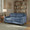 Carly accent chairs & seating in Espresso Wood, Blue Fabric, featuring upholstered seat