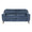 Carly accent chairs & seating in Espresso Wood, Blue Fabric, front view, featuring upholstered seat