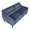 Carly accent chairs & seating in Espresso Wood, Blue Fabric, top view, featuring upholstered seat