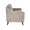 Carly accent chairs & seating in Espresso Wood, Pewter Fabric, side view, featuring upholstered seat