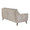 Carly accent chairs & seating in Espresso Wood, Pewter Fabric, back and side view, featuring upholstered seat