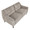 Carly accent chairs & seating in Espresso Wood, Pewter Fabric, top view, featuring upholstered seat