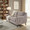 Carly Upholstered 73" Contemporary Sofa in Espresso Wood and Pewter Fabric — lifestyle photo 7