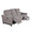 Slope Upholstered Contemporary Power Sofa in Espresso Wood and Pewter Fabric — product view (photo 2)