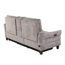 Slope accent chairs & seating in Espresso Wood, Pewter Fabric, back and side view, featuring storage