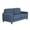 Willow Upholstered 80" Contemporary Sofa in Espresso Wood and Blue Fabric — product view