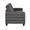 Willow accent chairs & seating in Espresso Wood, Charcoal Fabric, side view, featuring upholstered seat and tufted upholstery