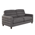 Willow Upholstered 80" Contemporary Sofa in Espresso Wood and Charcoal Fabric — product view