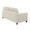 Willow accent chairs & seating in Espresso Wood, Sand Fabric, back and side view, featuring upholstered seat and tufted upholstery