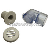 320-6332 Waterway Sundance Spa Drain, Mini Jet Assembly Gray **NLA** See Replacement Below