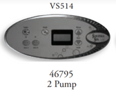 121789_46795 Saratoga Spa Balboa Topside Control Panel SAR702S  6 Button Includes 46795 Overlay 2 Pump