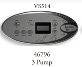 121789_46796 Saratoga Spa Balboa Topside Control Panel SAR702S  7 Button Includes 46796 Overlay 3 Pump