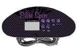 6110_6111 Hydro Quip Spa Topside Control - Platinum Elite 6 Button - 34-0197-UB Includes Overlay