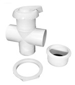 11-4000 Hydro Air 3 way Diverter Valve  Notched White 2" 