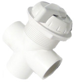 11-4020 Hydro Air 3 Way Diverter Valve  Notched White 1" 