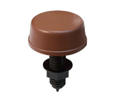 Herga Spa Air Button # 6433-BRN Mushroom Style 2 1/4" Brown