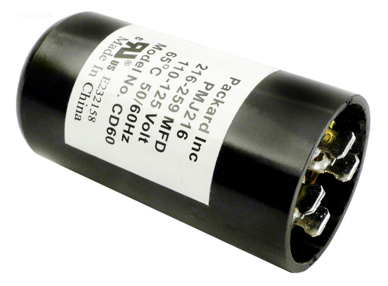 Spa / Pool Motor Start Capacitor 216-259 MFD / 110-125 VAC