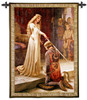 The Accolade by Edmund Blair Leighton | Woven Tapestry Wall Art Hanging |  Medieval Romantic Renaissance Masterpiece | 100% Cotton USA Size 40x31 Wall Tapestry