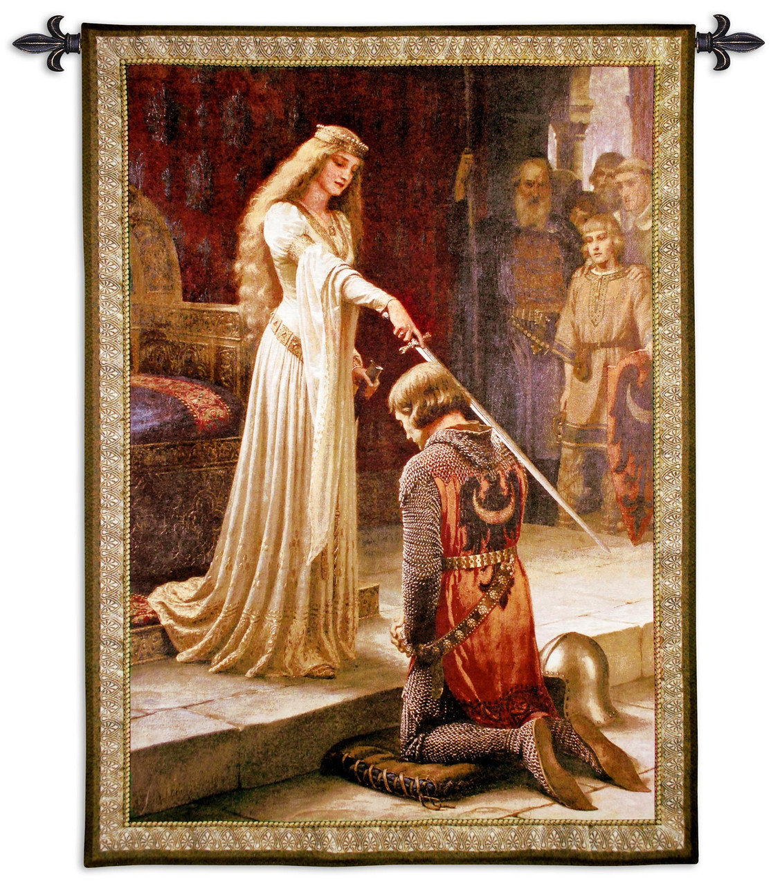 The Accolade By Edmund Blair Leighton Woven Tapestry Wall Art Hanging   Apijar5ad  63643.1582624613.1280.1280 