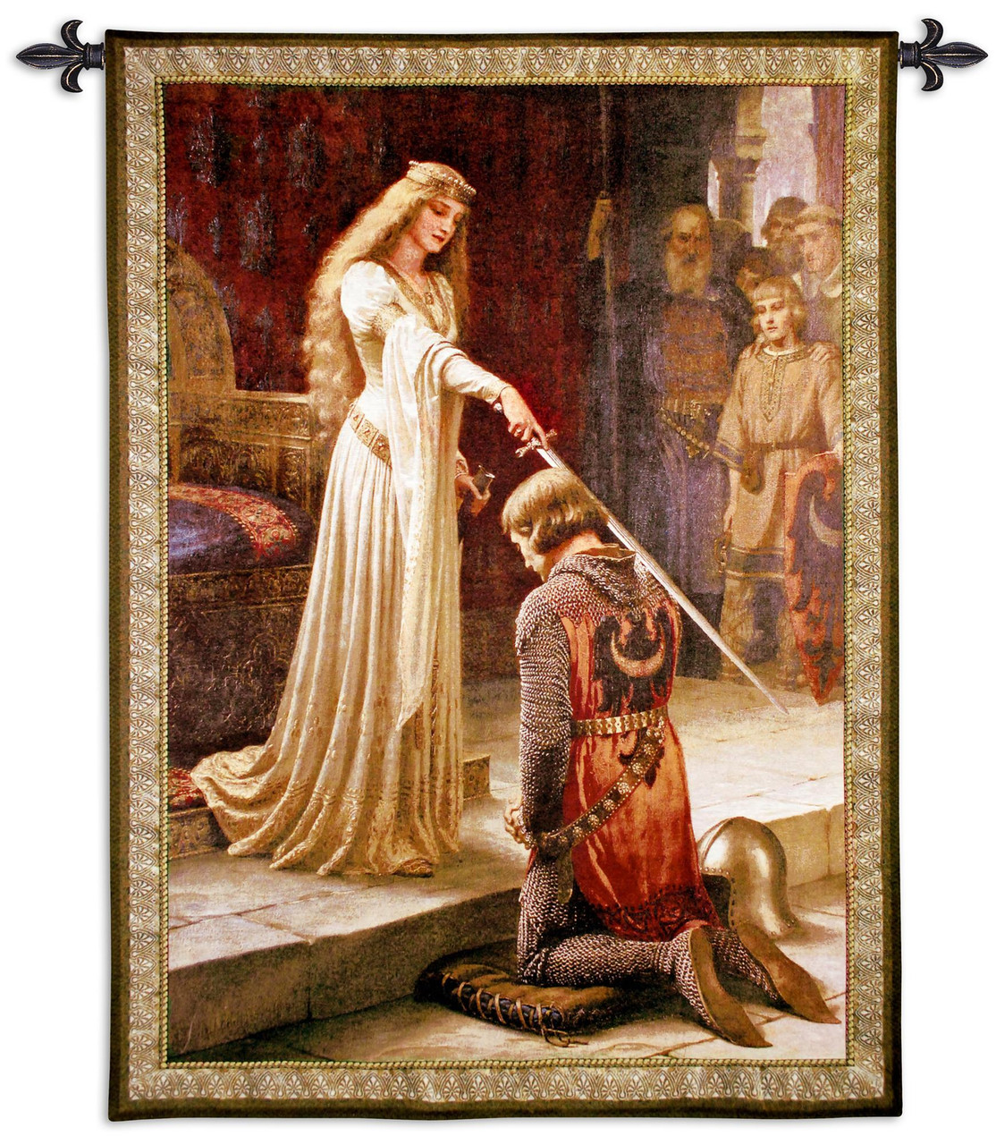 The Accolade by Edmund Blair Leighton | Woven Tapestry Wall Art Hanging