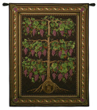 Dionysus Vine | Woven Tapestry Wall Art Hanging | Greek Wine God Rustic Vineyard Decor | 100% Cotton USA Size 69x53 Wall Tapestry