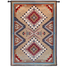 Brazos Tapestry | Woven Tapestry Wall Art Hanging | Rustic Native American Inspired Geometric Design | 100% Cotton USA Size 76x53 Wall Tapestry