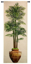 Potted Palm II by Julianna James | Woven Tapestry Wall Art Hanging | Realistic Potted Palm in Terra Cotta Vase | 100% Cotton USA Size 79x31 Wall Tapestry