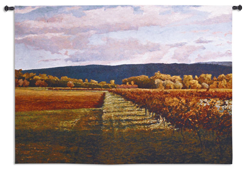 Vaucluse by Kent Lovelace | Woven Tapestry Wall Art Hanging | Lush French Autumn Vineyard Landscape | 100% Cotton USA Size 52x38 Wall Tapestry