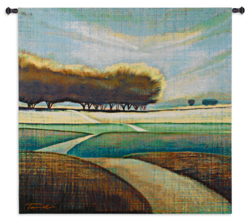 Looking Back II by Tandi Venter | Woven Tapestry Wall Art Hanging | Surreal Earthy Grassy Landscape | 100% Cotton USA Size 52x48 Wall Tapestry