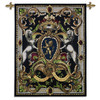 Crest on Black I | Woven Tapestry Wall Art Hanging | Medieval Royal Heraldic Crest | 100% Cotton USA Size 53x41 Wall Tapestry