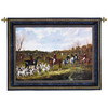 The Meet of the East Suffolk Hounds at Chippenham Park by John Frederick Herring | Woven Tapestry Wall Art Hanging | Victorian Dog Scene on Field | 100% Cotton USA Size 62x45 Wall Tapestry