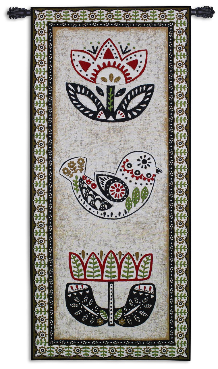 Folk Song by Chariklia Zarris Woven Tapestry Wall Art Hanging