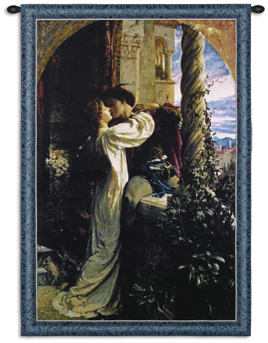 Romeo and Juliet by Sir Francis Dicksee | Woven Tapestry Wall Art Hanging | Romantic Victorian Shakespeare Scene | 100% Cotton USA Size 38x29 Wall Tapestry