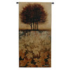Autumn Minuet II by Keith Mallett | Woven Tapestry Wall Art Hanging | Scattered Crisp Fall Leaves Landscape Silhouette | 100% Cotton USA Size 52x26 Wall Tapestry