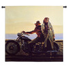 Coastal Ride by Brent Lynch | Woven Tapestry Wall Art Hanging | Classic Motorcycle Beach Trip | 100% Cotton USA Size 52x51 Wall Tapestry