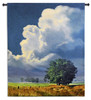 Before the Storm | Woven Tapestry Wall Art Hanging | Forboding Gray Blue Sky over Peaceful Meadow | 100% Cotton USA Size 64x53 Wall Tapestry