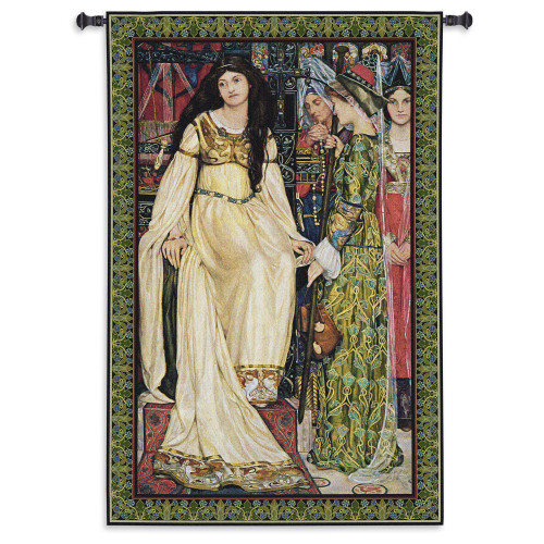 The Keepsake by Kate Elizabeth Bunce | Woven Tapestry Wall Art Hanging | Depiction of 'The Staff and Scrip' by Dante Gabriel Rossetti | 100% Cotton USA Size 82x53 Wall Tapestry